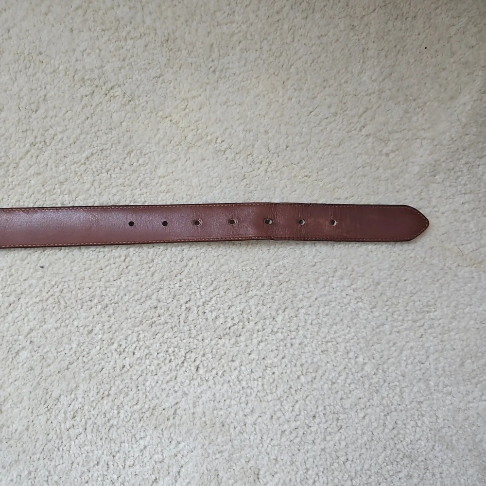 Vintage Coach Black Leather Belt 1